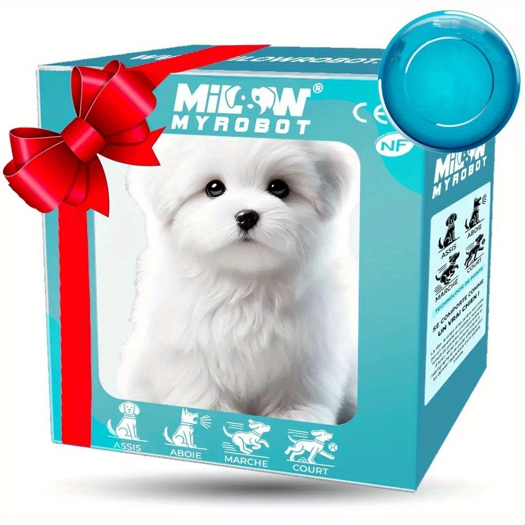 Jouet robot chiot interactif, marche, aboie, remue la queue, simulation électrique réaliste avec os en accessoire, coffret cadeau pour anniversaire, Noël, Nouvel An, pour garçons et filles
