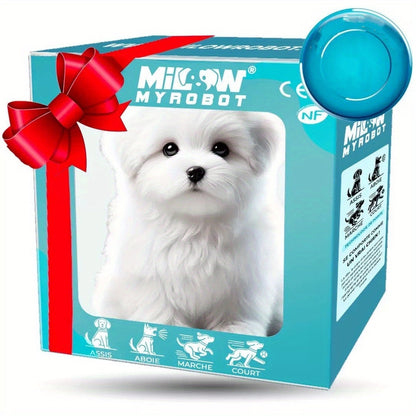 Jouet robot chiot interactif, marche, aboie, remue la queue, simulation électrique réaliste avec os en accessoire, coffret cadeau pour anniversaire, Noël, Nouvel An, pour garçons et filles