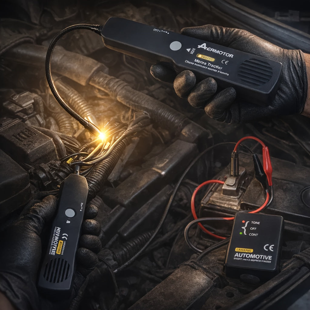 Kit de traçage de câbles automobile EM415PRO, testeur de circuit 6-42V CC – Localisation rapide des fils coupés et des courts-circuits avec sonde à induction sans contact – Outil de diagnostic électrique indispensable pour la réparation automobile