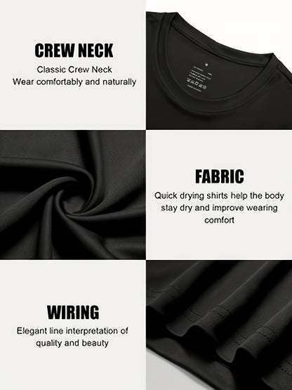 Lot de 6 débardeurs de sport pour homme, respirants et anti-humidité, pour la course, l'entraînement, la randonnée et les activités athlétiques, S-XXL