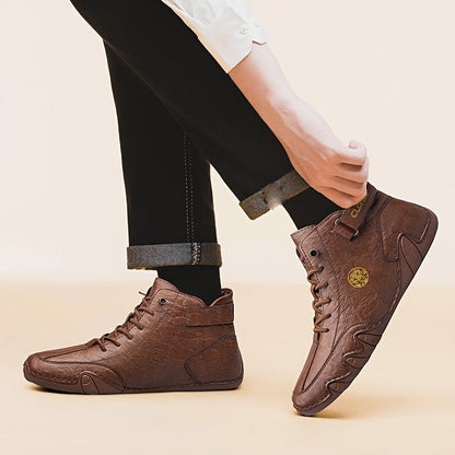 Baskets montantes pour hommes, chaussures décontractées respirantes à lacets, semelle en caoutchouc souple antidérapante, chaussures de marche en extérieur pour hommes, US 7-12, couleurs multiples