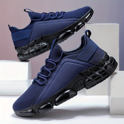 Baskets légères et respirantes pour hommes, semelle en PVC, chaussures de sport décontractées basses à lacets, bleu et noir, tailles US 6,5-12,5, usage quotidien, course à pied, entraînement, chaussures de sport
