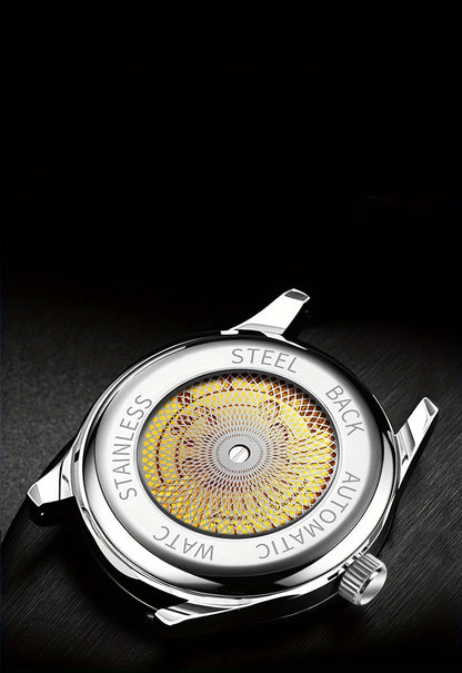Montre à quartz de luxe pour homme, cadran tourbillon en acier inoxydable, affichage de la date, luminescence nocturne, montre sport et habillée, garde-temps élégant, cadeau de fête des pères pour homme