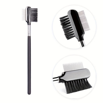 Pet Eye Tear Stain Remover Comb - Double-Sided Eye Grooming Brush for Removing Crust Mucus and Tear Stains, Eye Care Tool for Small Cats and Dogs, Pet Grooming Accessories, Black