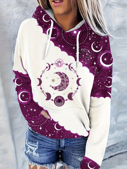 Sweat-shirt à capuche à imprimé vintage pour femme, style bohème ethnique, pull à capuche, haut décontracté, multicolore, S-XXL, entrepôt aux États-Unis