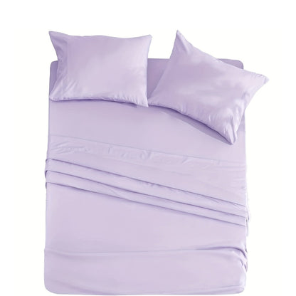 Parure de draps 4 pièces en microfibre à poches profondes – Draps ultra-doux et respirants de qualité hôtelière, résistants à la décoloration et au rétrécissement, toutes saisons, tailles lit simple, double, grand et très grand, choix de couleurs
