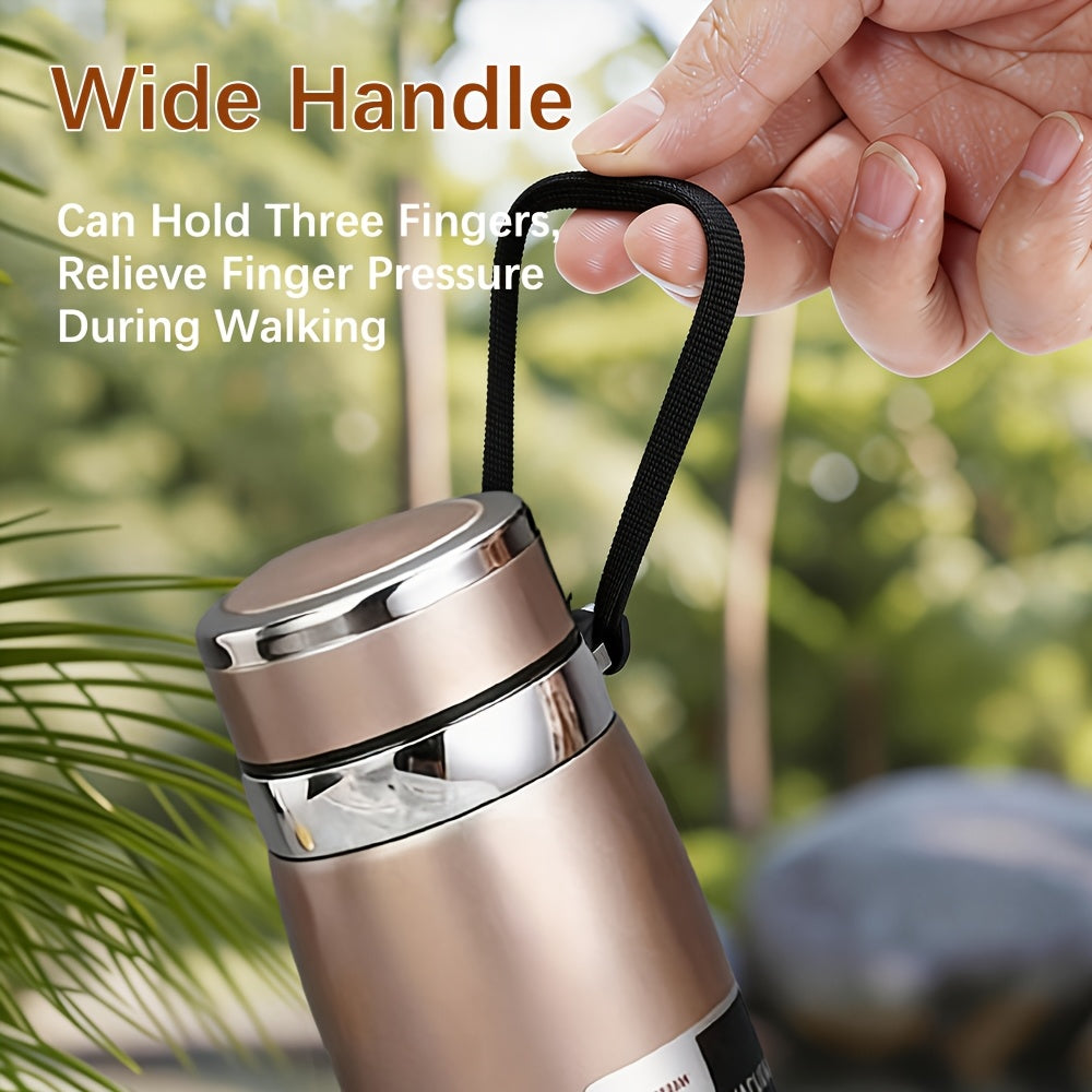 Bouteille d'eau isotherme grande capacité 1 L, gourde sous vide à double paroi en acier inoxydable 316 avec couvercle étanche pour le camping, les voyages, la salle de sport et l'hydratation au quotidien