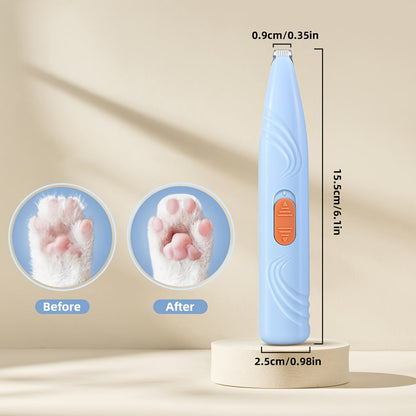 Cordless Pet Grooming Clipper – Low Noise Electric Precision Trimmer for Dog Paw, Cat Face & Eye Area Hair, USB Rechargeable Quiet Shaver for Small Pets, Safe Detail Trimming Tool