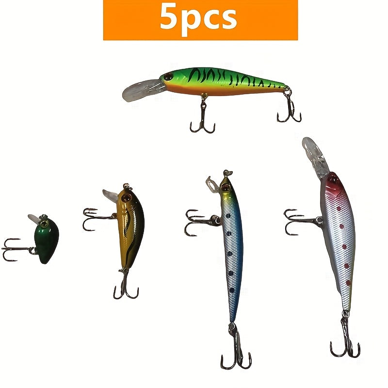 Ensemble de leurres de pêche premium, swimbaits, spinnerbaits et leurres durs pour eau douce et eau salée - Minnows réalistes, boîte à pêche, cadeau pour pêcheur