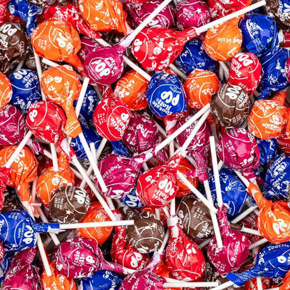 Sucettes Tootsie Pops aux parfums assortis, sachet en vrac de 450 g (1 lb), lot de 24 - Bonbons durs avec centre fondant au chocolat, confiseries sans gluten pour fêtes