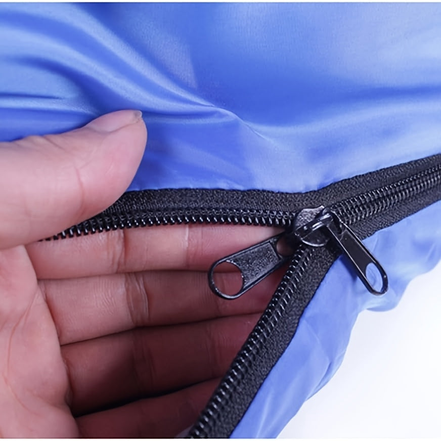 Sac de couchage 4 saisons léger pour temps froid -17 à -7°C – Forme enveloppe avec capuche réglable pour le camping, la randonnée, le trekking, l'alpinisme et les voyages en hiver