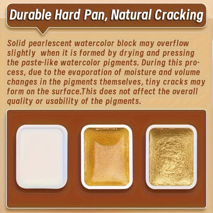 Ensemble de 98 aquarelles métallisées scintillantes, pigments perlés de qualité supérieure avec étui portable, haute résistance à la lumière pour illustration sur toile, scrapbooking, décoration, fournitures d'art pour artistes et amateurs.