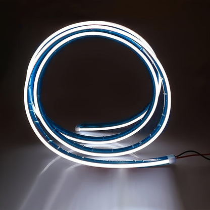 Bande lumineuse LED de 70 pouces pour compartiment moteur, blanc haute luminosité 2000-3000 lumens, mode accueil automatique, effet clignotant, câblage fixe 12V pour voitures et SUV - Éclairage d'ambiance sous capot