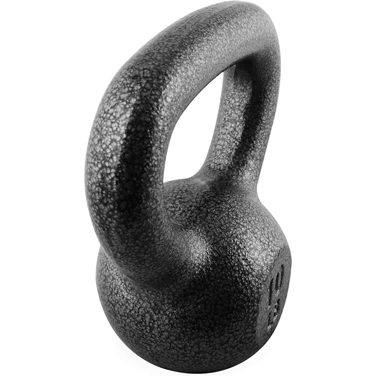 Kettlebell en fonte peinture martelée – Fond plat, prise large antidérapante, musculation à domicile et en salle, entraînement complet du corps et CrossFit, options de poids de 10 à 50 lb pour hommes et femmes
