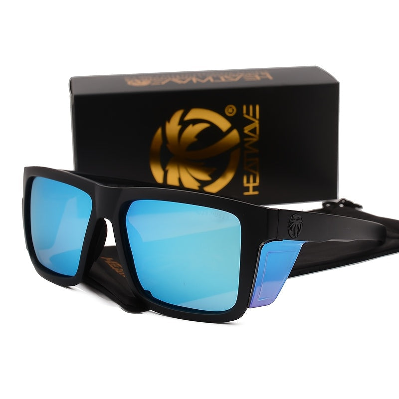 Lunettes de soleil carrées polarisées pour homme, verres photochromiques miroir UV400, monture intégrale en polycarbonate, étui inclus, 10 couleurs, pour le sport et la conduite en extérieur