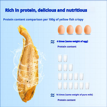 Collations de poissons entiers croustillants, lot de 5 (30 g chacun) – Chips de fruits de mer asiatiques prêtes à manger, encas croustillant riche en protéines pour les collations, les boîtes à lunch et les déplacements.