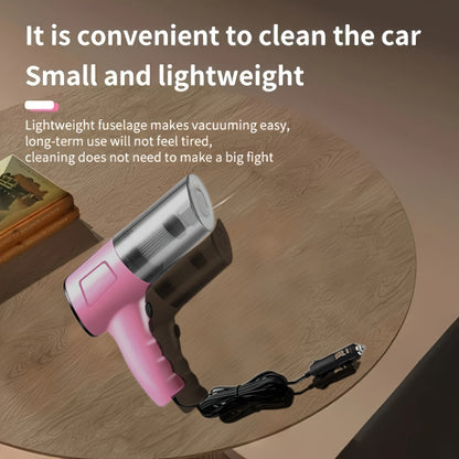 Mini aspirateur de voiture portable rose, forte aspiration, nettoyage humide et sec pour poils d'animaux, multifonctionnel, sans fil, design mignon pour femmes et filles