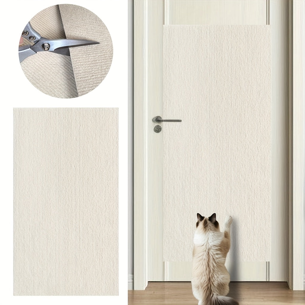 Self-Adhesive Cat Scratching Mat for Walls & Furniture – Scratch-Resistant Felt & Polyester Cat Climbing Pad, Furniture Protector, Interactive Indoor Cat Scratcher for Home Decor