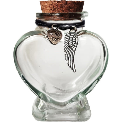 Bouteille souvenir pour poils d'animaux – Urne pour poils de chien ou de chat, cadeau de condoléances pour perte  d'animal, élégante mini urne pour conserver une mèche de poils pour toujours