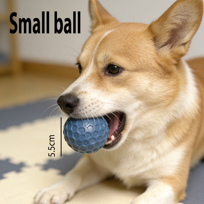 Balle sonore pour chiens de grande taille - Jouet à mâcher ultra-résistant en caoutchouc, nettoie les dents, distributeur de friandises interactif, balle durable pour les mâcheurs agressifs