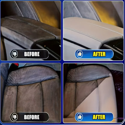 Rénovateur et restaurateur d'intérieur de voiture 100 ml – Nettoyant polyvalent pour plastique, tissu, sièges et tableau de bord, protection longue durée avec éponge applicatrice