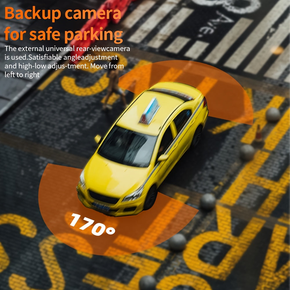 Dashcam 4K avec caméra rotative 360° à 4 canaux, carte SD 32 Go offerte, vision nocturne, enregistrement en boucle 24h/24, moniteur de stationnement, caméras avant 4K et latérales/arrière 1080p, pour tous véhicules