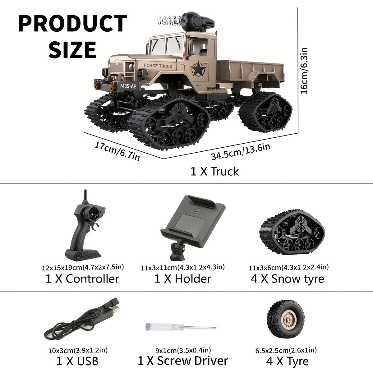 Camion militaire radiocommandé 4WD 2,4 GHz tout-terrain avec caméra HD Wi-Fi – Véhicule télécommandé pour enfants et adultes – Cadeau idéal pour les anniversaires et les fêtes