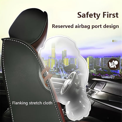 Housse de siège de voiture en similicuir, protection de siège universelle avec rembourrage en mousse pour berline, SUV et pick-up – Durable, confortable, amélioration de l'intérieur de luxe, disponible en 7 coloris pour sièges avant ou arrière