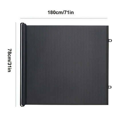 Barrière de sécurité extensible pour animaux - Installation facile sans perçage pour chiens et chats, design modulable adapté aux escaliers, portes et pièces, barrière intérieure pour la maison, noir