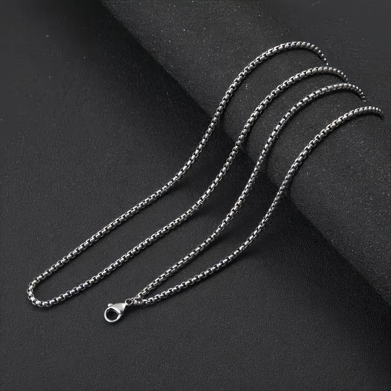 Ensemble de 8 colliers en acier inoxydable pour homme – Chaîne cubaine et chaîne torsadée style hip-hop, chaînes tendance et durables pour homme, cadeau idéal pour petit ami, fils, fête des pères et anniversaire