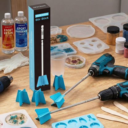 Mélangeurs à résine 6 pièces, embouts mélangeurs réutilisables pour perceuse, tailles multiples, fournitures de bricolage pour moulage en résine