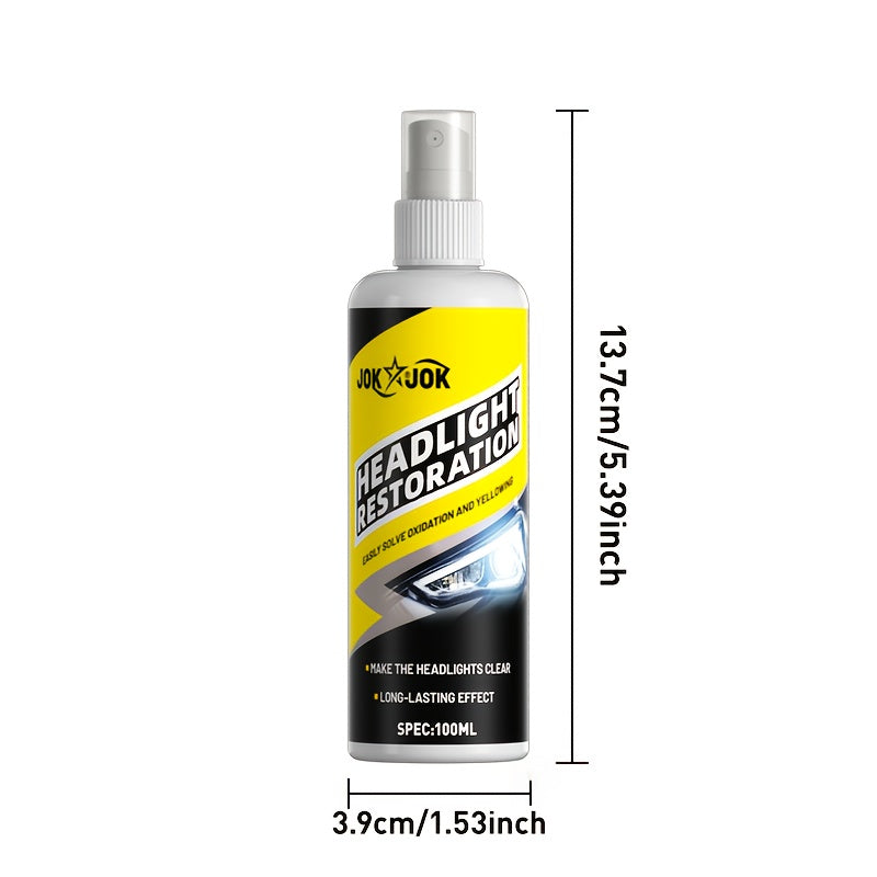 Kit de restauration de phares avec revêtement céramique avancé – Élimine le voile jauni, le ternissement et les dommages causés par les UV, restaure la clarté et la brillance de tous les phares de véhicule, protection durable contre les intempéries