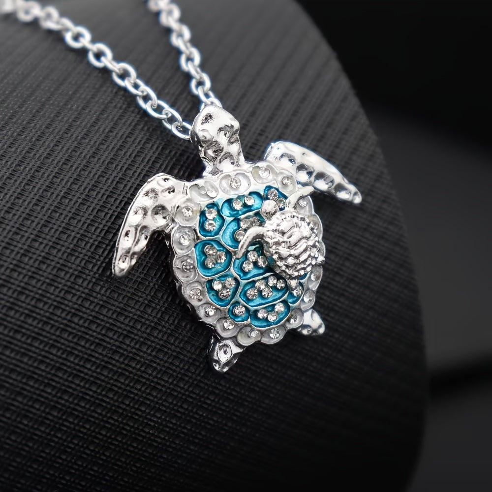 Parure de bijoux tortue pour femme – Collier, boucles d'oreilles et bague en argent S925 doré avec zircone cubique, ensemble bohème élégant de 3 pièces pour le quotidien, cadeau d'anniversaire, Saint-Valentin et cadeau pour femme