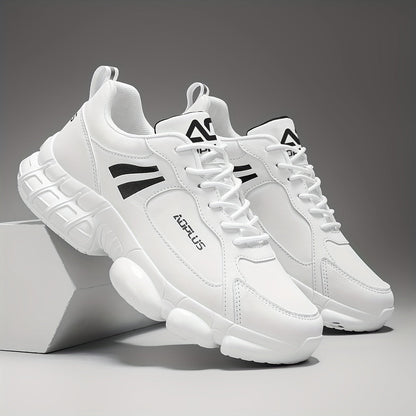 Baskets de course sur route pour hommes – Chaussures de sport à lacets, antidérapantes et résistantes à l'usure, baskets décontractées pour l'extérieur toutes saisons, bleu noir blanc, tailles US 6,5–13,5