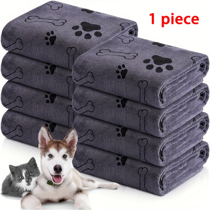 Grande serviette de bain pour chiens et  chats, serviette en microfibre super absorbante et à séchage rapide, 100 x 60 cm, couverture de séchage douce pour le bain, le toilettage et la plage – Cadeau pour animaux de compagnie