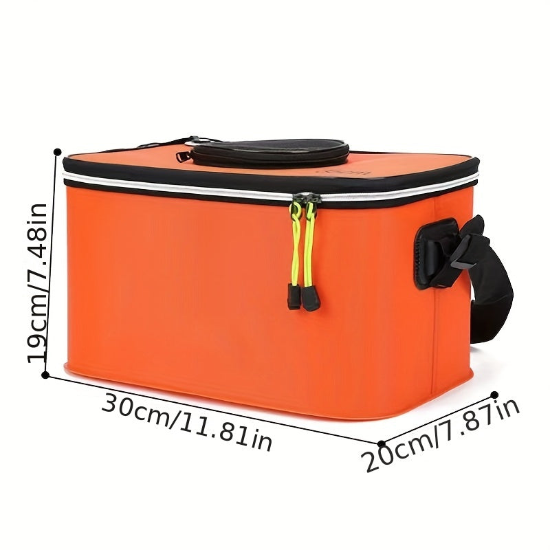 Seau à poisson pliable – Récipient portable en EVA pour poissons vivants et appâts, conteneur de pêche pliable pour le camping en plein air, pêche en eau douce et en eau salée