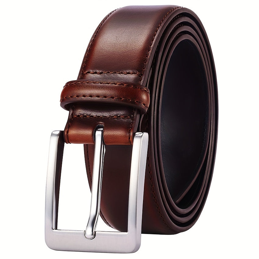 Ceinture homme en cuir véritable à boucle ardillon pour jeans et travail – Ceinture de ville classique en noir, marron et plus, tailles 28"-54" incluant grandes tailles