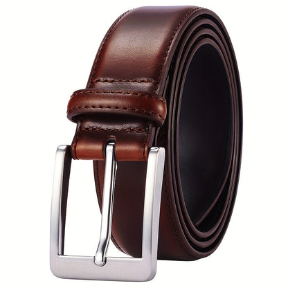 Ceinture homme en cuir véritable à boucle ardillon pour jeans et travail – Ceinture de ville classique en noir, marron et plus, tailles 28"-54" incluant grandes tailles
