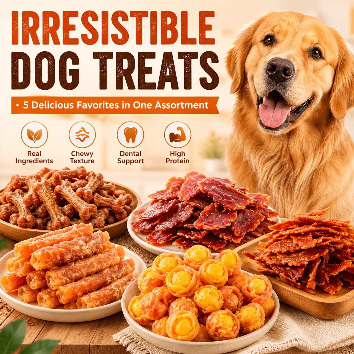 Lot combiné de friandises riches en protéines pour chiens – Roulés au canard séché et jaune d'œuf & fines lamelles de poulet au jaune d'œuf, friandises de dressage saines et tendres, faciles à digérer, ingrédients naturels