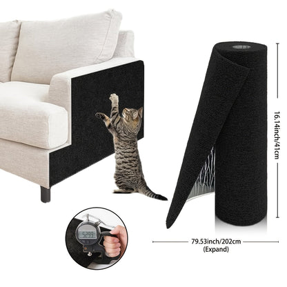 Protecteurs de meubles anti-griffes pour chat auto-adhésifs - Protections découpables pour canapé et mur, dispositifs de dissuasion durables contre les griffades de chat pour canapé, chaise, cadre de porte