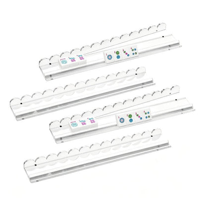 Ensemble de 4 réglettes de Mah-jong américain, 20 pouces, en acrylique transparent, avec poussoirs en U, antidérapantes et robustes, incluant sac de rangement, accessoires de jeu pour table de Mah-jong