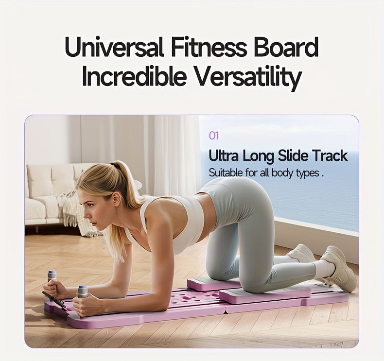 Planche de Pilates Reformer portable 9-en-1 pour salle de sport à domicile – Appareil multifonction pour abdominaux et pompes, entraîneur complet du corps, équipement de renforcement musculaire, cadeau idéal pour elle et lui