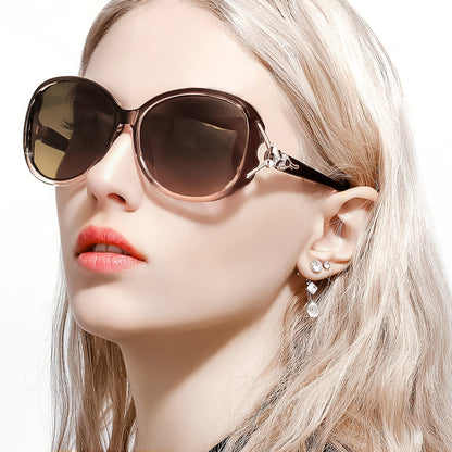 Lunettes de soleil oversize pour femme, protection UV400, verres dégradés, monture large, lunettes tendance, plusieurs coloris disponibles