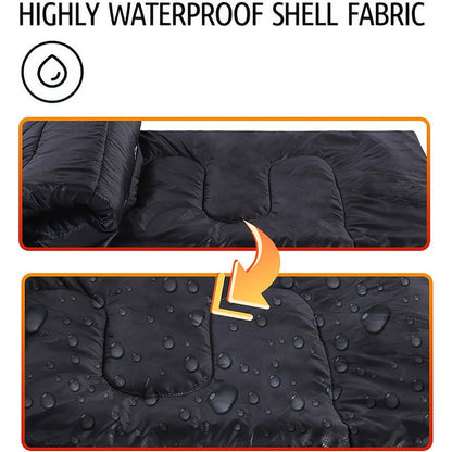 Sac de couchage 3 saisons avec oreiller et sac de compression – Système de couchage léger pour adultes, randonnée, sac à dos, aventures en plein air, voyage et utilisation d'urgence, 4 couleurs