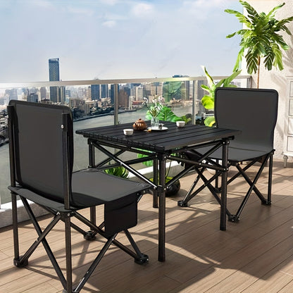 Grande table pliante portable avec sac de rangement - Table de jardin, pique-nique ou camping en extérieur, légère et facile à installer pour les voyages en voiture et excursions.