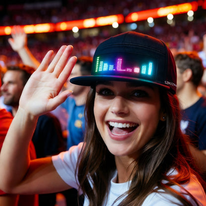 Casquette LED programmable contrôlée par application avec texte défilant et animation, casquette lumineuse unisexe réglable, intelligente, pour fête, mariage, Saint-Valentin, carnaval, festival, hommes et femmes