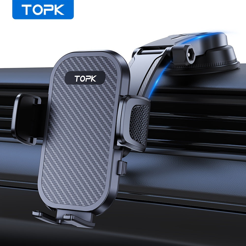 Support téléphone voiture pour tableau de bord et grille d'aération | Ajustable à 360°, forte adhérence, grande stabilité – Compatibilité universelle pour tous smartphones, iPhone, Samsung, Android – Style A, B et fixation aération