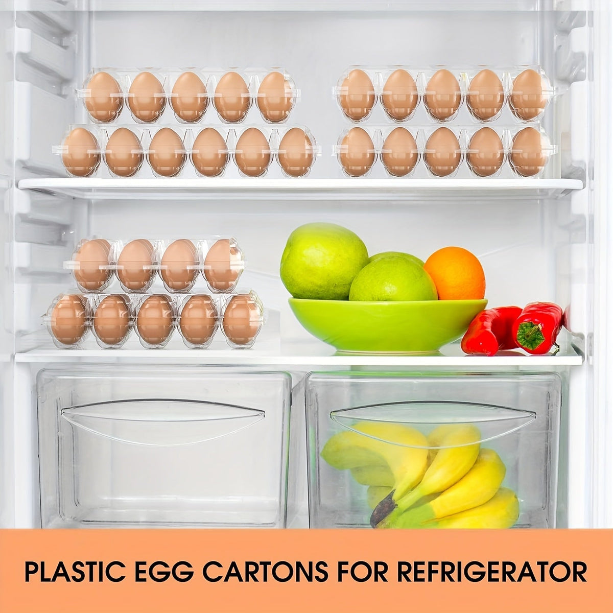 Lot de 60 boîtes à œufs transparentes en plastique, 12 alvéoles avec étiquettes – Boîtes à œufs en PET en gros pour la cuisine, l'élevage, la ferme avicole, le marché fermier et le stockage au réfrigérateur, capacité d'une douzaine d'œufs standard