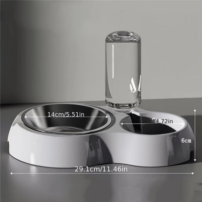 Ensemble de bols pour animaux inclinés et antidérapants – Conception ergonomique inclinée pour chats et chiens, sans pile, favorise une posture saine, station de nourriture et d'eau facile à nettoyer pour animaux d'intérieur
