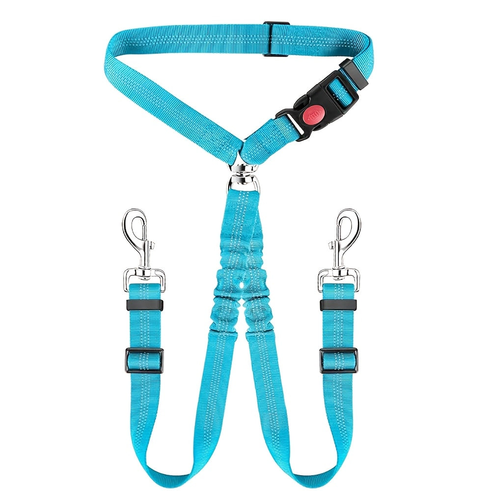 Laisse double pour chien, pivotante à 360° anti-nœuds – Double laisse pour promener deux chiens sans emmêlement, confortable pour petites, moyennes et grandes races, 7 couleurs